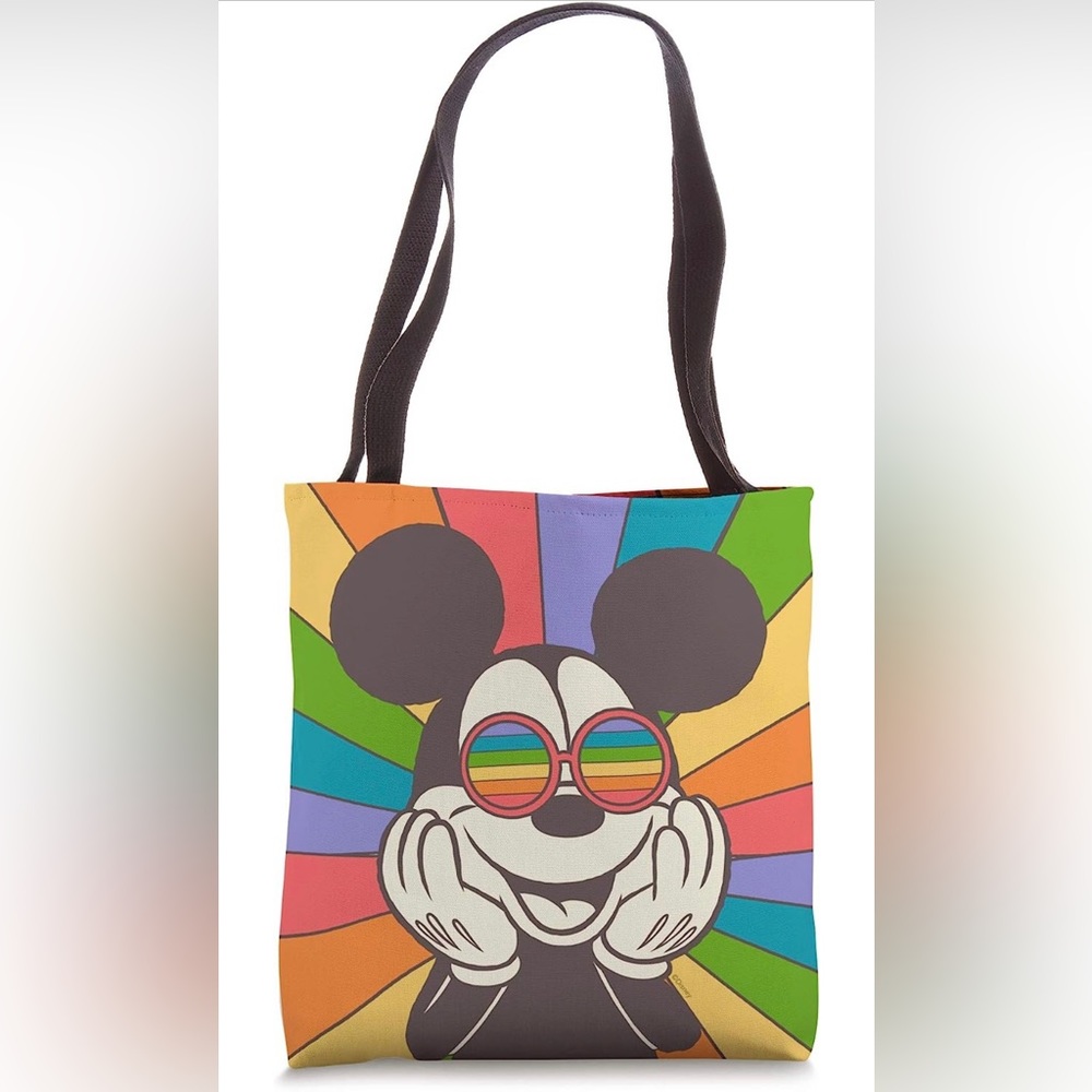 New- Disney Mickey Mouse Sun Burst Retro Tote Bag.